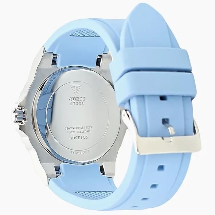 Guess Limelight W1053L5 Multi-Function White Dial Women's Blue Rubber Watch