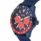 Guess Odyssey W1108G1 Men's Blue IP Case Pepsi Bezel Watch