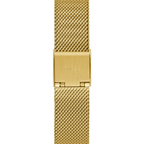 Guess GW0354L5 Square Gold Case Crystal Bezel Green Dial Gold Mesh Women's Watch