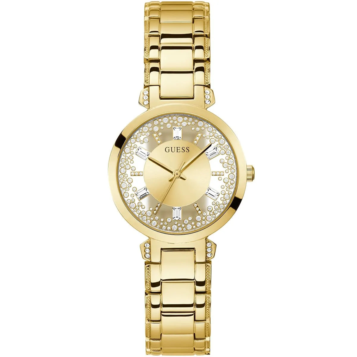 Guess Crystal Clear GW0470L2 Gold Case Transparent Crystal Dial Gold Metal Women's Watch
