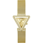 Guess Fame GW0508L2 Gold Triangle Case Crystal Bezel Gold Mesh Women's Watch