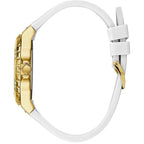 Guess Limelight GW0519L2 Multi-Function Gold Dial Women's White Rubber Watch