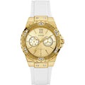 Guess Limelight GW0519L2 Multi-Function Gold Dial Women's White Rubber Watch
