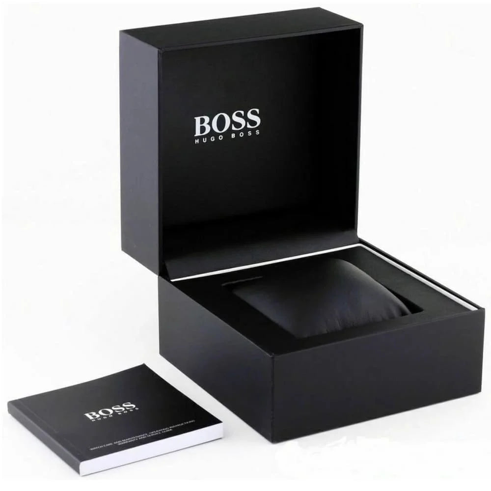Hugo Boss Velocity 1513720 Men's All-Black Watch with Logo Rubber Strap