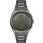 Hugo Boss Steer 1514045 Men's Gunmetal Steel Watch with Olive Green Dial