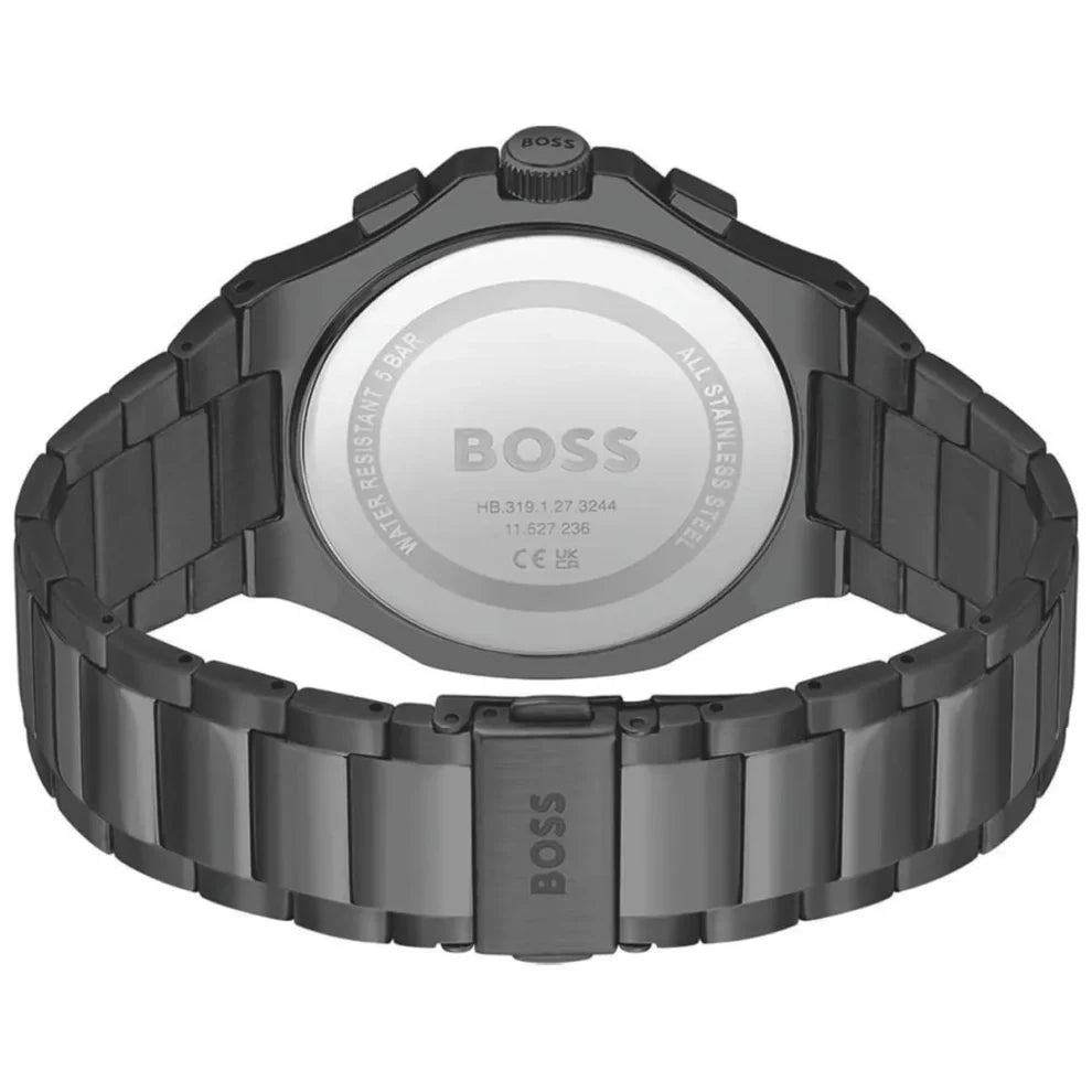 Hugo Boss Taper 1514090 Men's Black Steel Watch with Gold Bezel