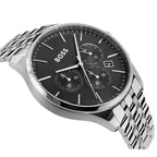 Hugo Boss Avery 1514157 Men's Silver Steel Watch Black Dial