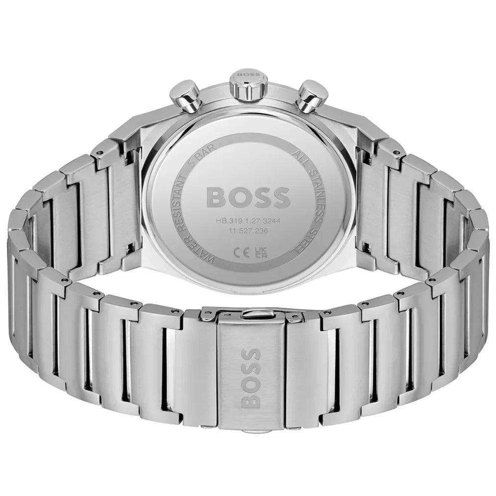 Hugo Boss Candor 1514220 Men's Silver Steel Watch with Green Dial
