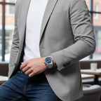 Hugo Boss Candor 1514250 Men's Silver Steel Watch with Blue Dial