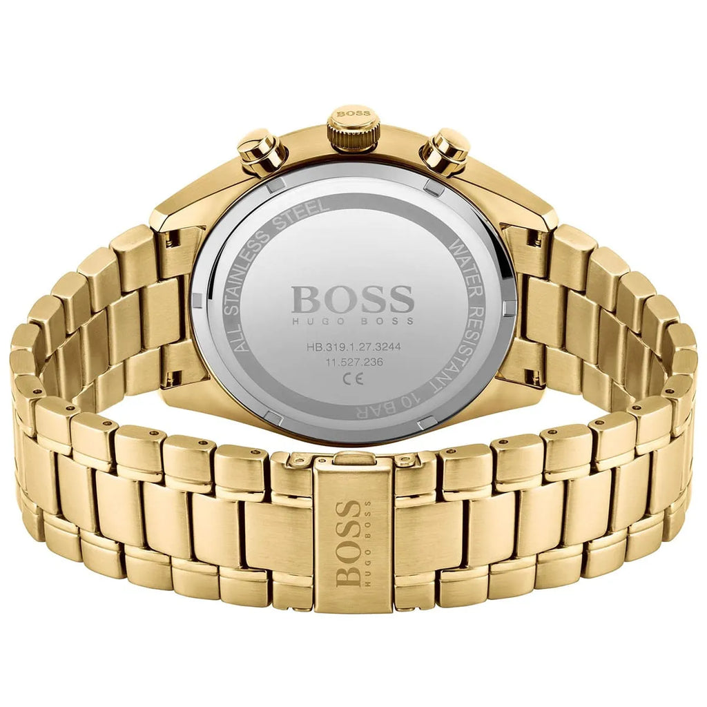 Hugo Boss Champion 1513848 Gold-Tone Black Dial Chronograph Men's Watch