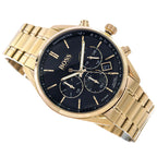 Hugo Boss Champion 1513848 Gold-Tone Black Dial Chronograph Men's Watch