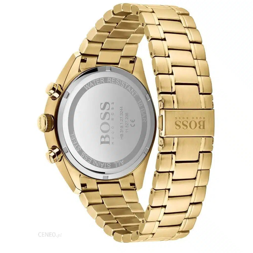 Hugo Boss Champion 1513848 Gold-Tone Black Dial Chronograph Men's Watch