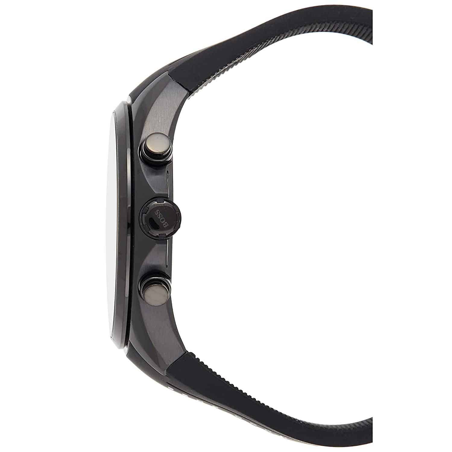 Hugo Boss Distinct 1513859 All-Black Silicone Strap Men's Chronograph Watch