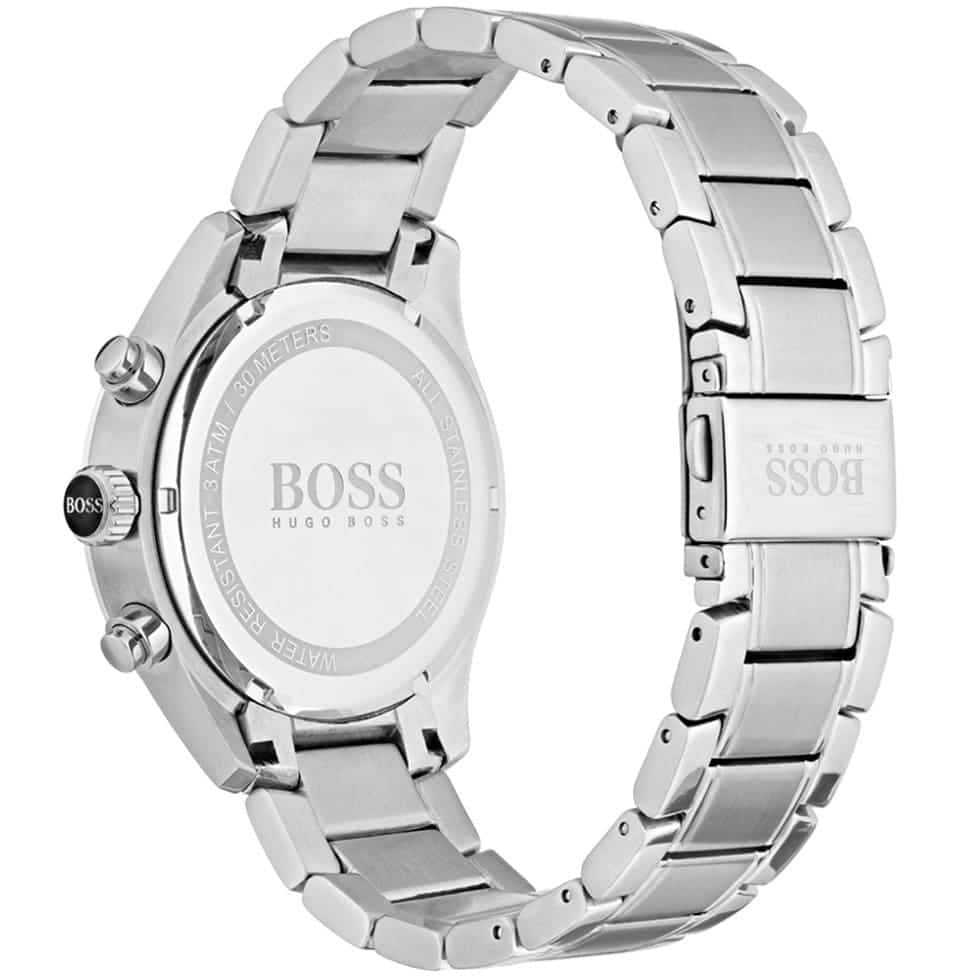 Hugo Boss Grand Prix 1513477 Silver-Tone Black Dial Chronograph Men's Watch