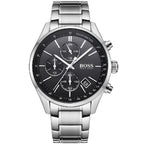 Hugo Boss Grand Prix 1513477 Silver-Tone Black Dial Chronograph Men's Watch
