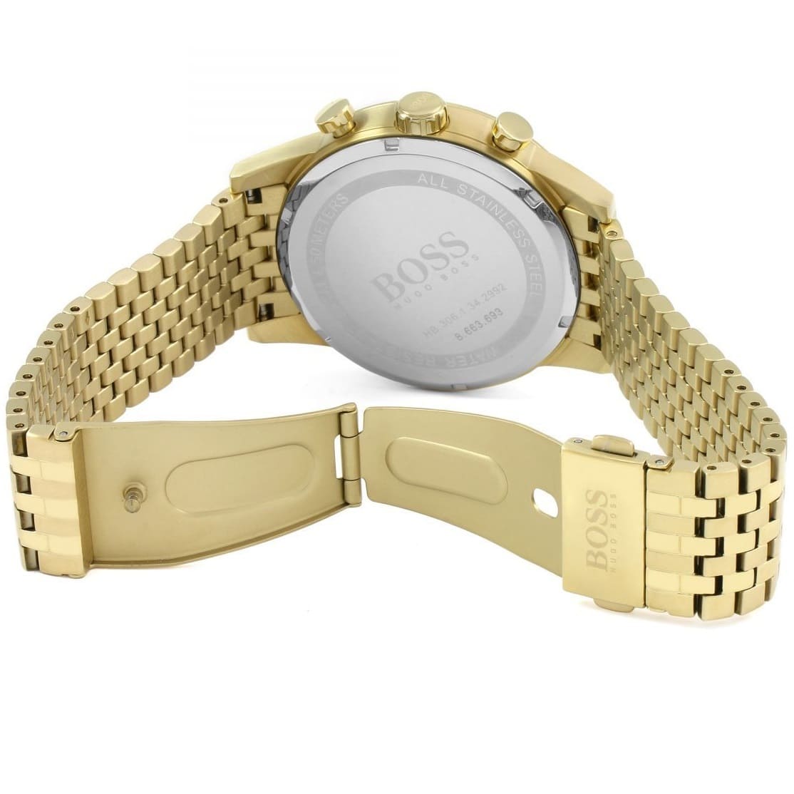 Hugo Boss Navigator 1513531 Gold-Tone Black Dial Chronograph Men's Watch