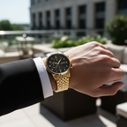 Hugo Boss Navigator 1513531 Gold-Tone Black Dial Chronograph Men's Watch