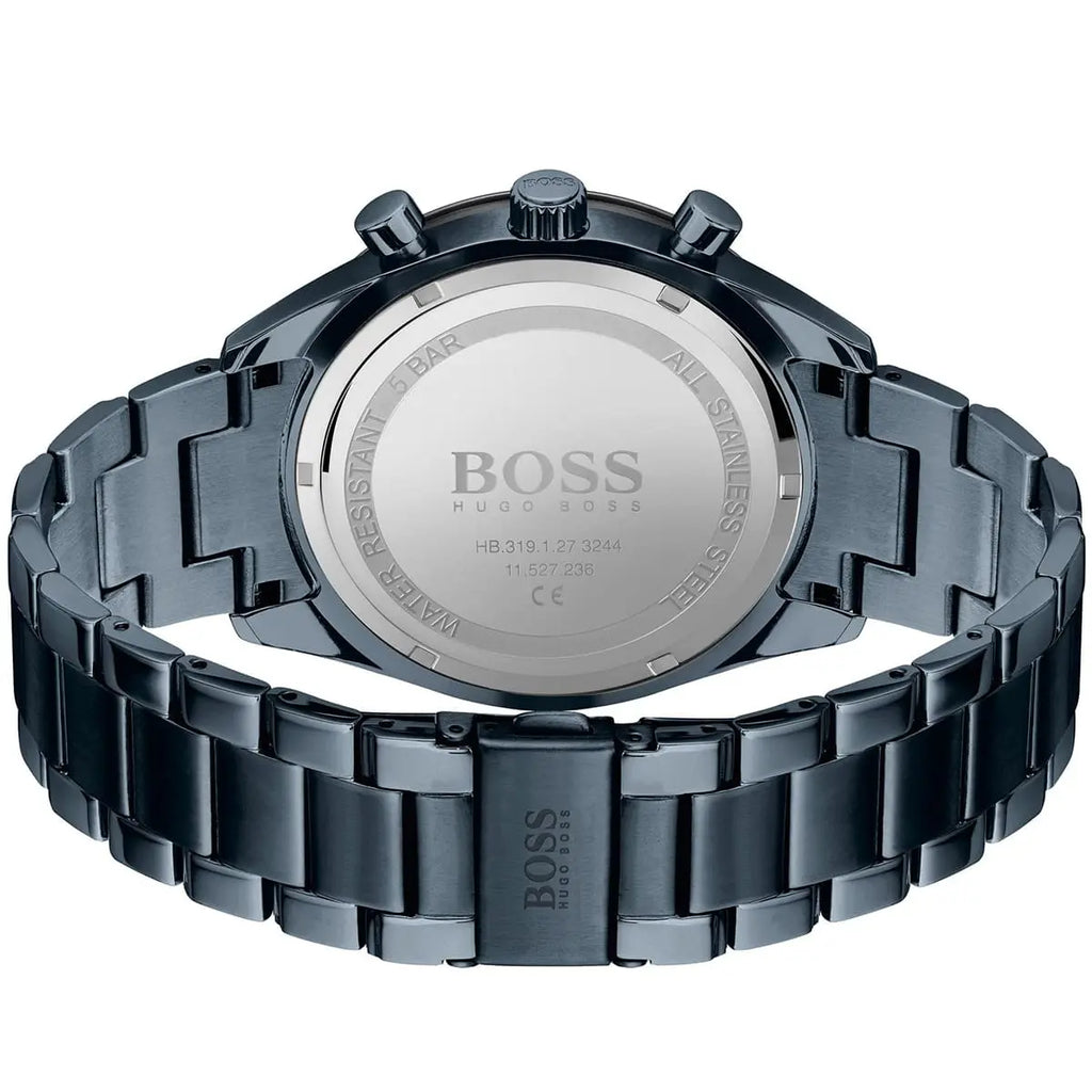 Hugo Boss Santiago 1513865 Blue IP Steel Grey Dial Men's Watch