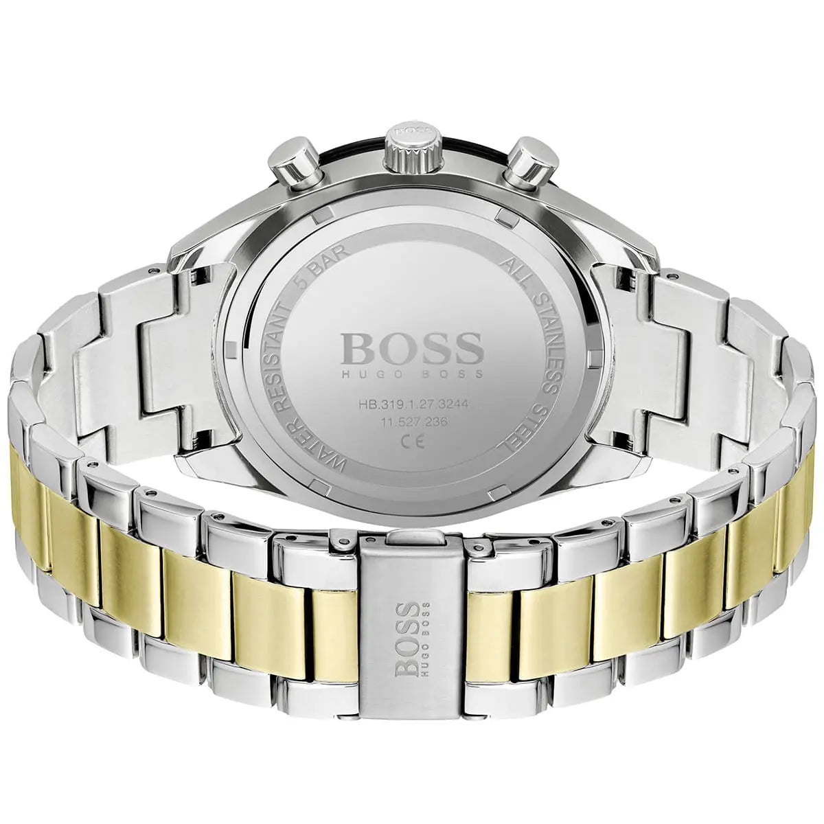 Hugo Boss Santiago 1513872 Two-Tone Green Dial Chronograph Men's Watch