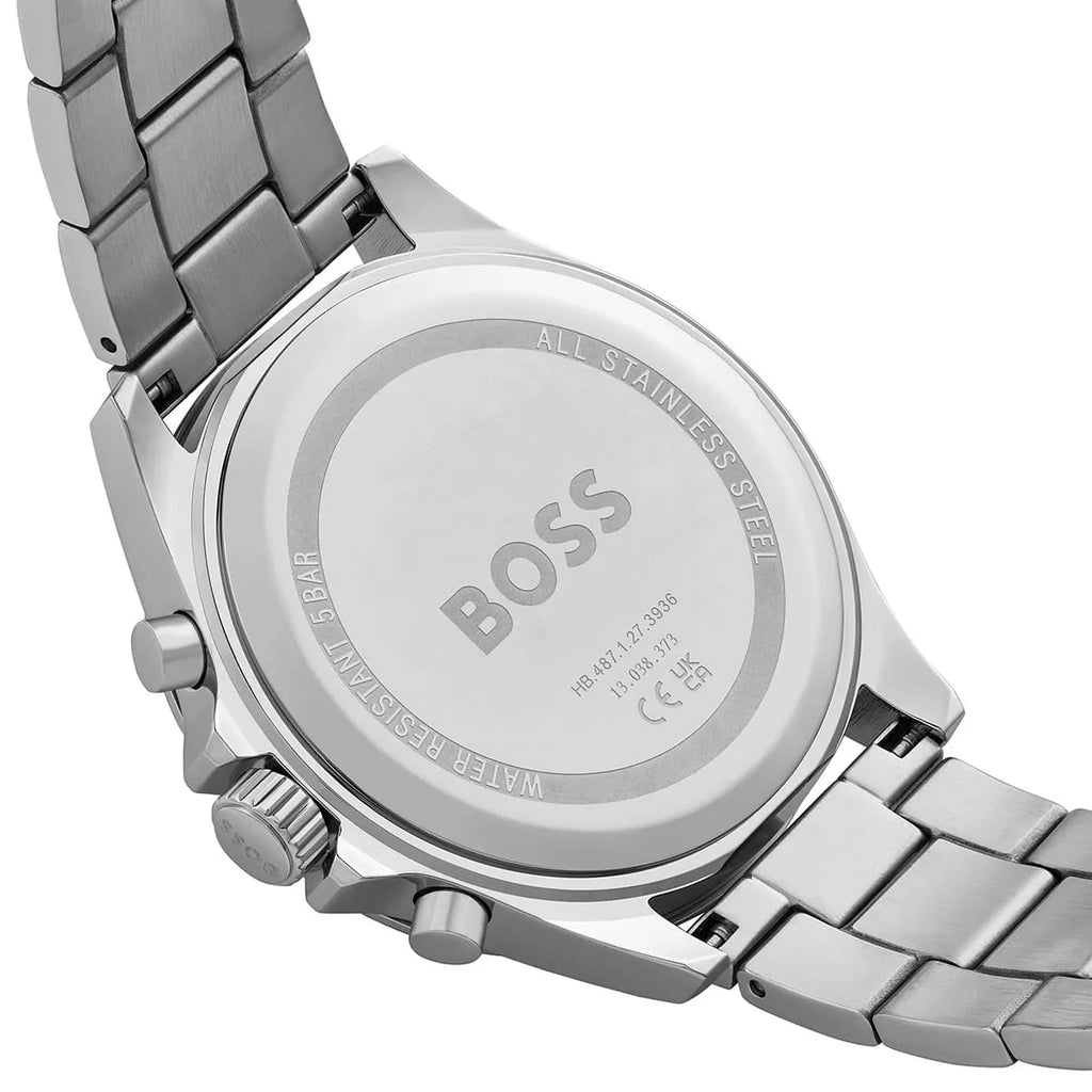 Hugo Boss Troper 1514108 Silver-Tone Pepsi Bezel Chronograph Men's Watch