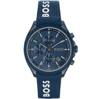 Hugo Boss Velocity 1514061 Blue IP Blue Rubber Strap Chronograph Men's Watch