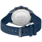 Hugo Boss Velocity 1514061 Blue IP Blue Rubber Strap Chronograph Men's Watch