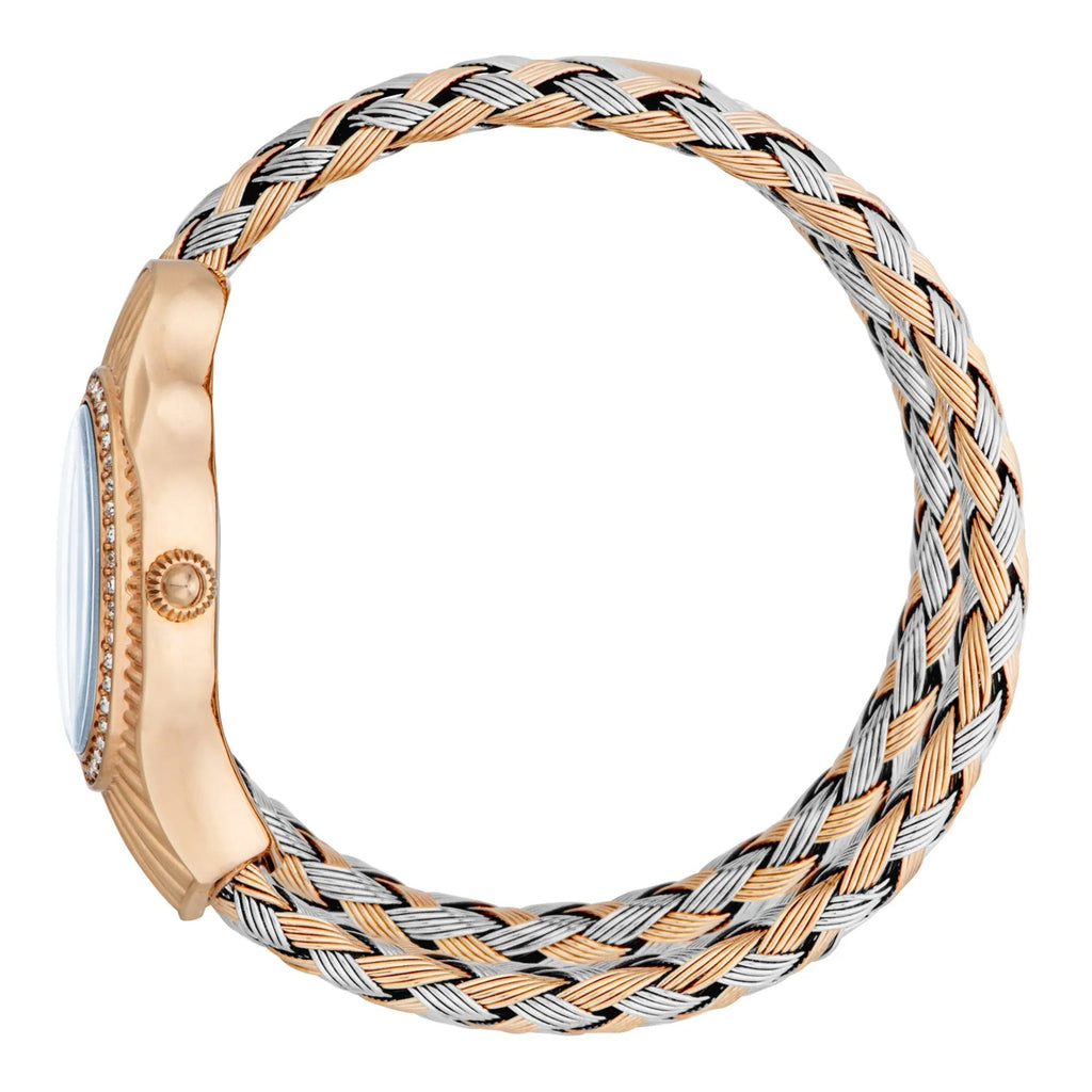 Just Cavalli Signature Snake Twined Two-Tones RG Blue Women's Watch (Model JC1L305M0065)