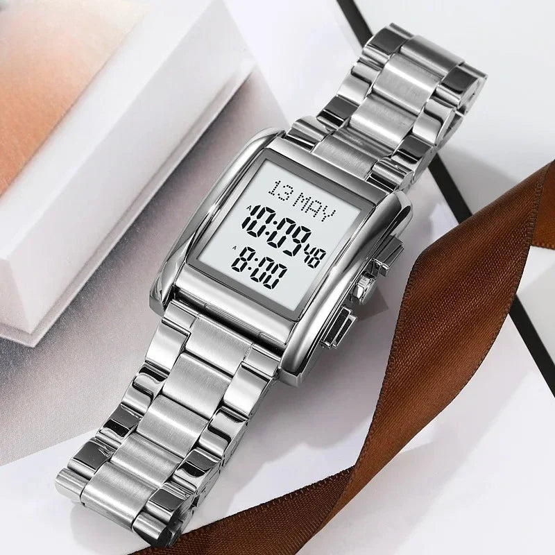 Skmei 2092 ساعة اوقات الصلاة بلون فضي