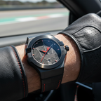 Maserati Potenza R8851108010 Black Case Black Leather Red Stitching Watch