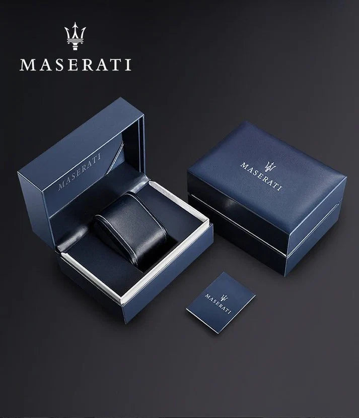 Maserati Successo R8873621021 Gold Tone Textured Blue Dial Men's Watch