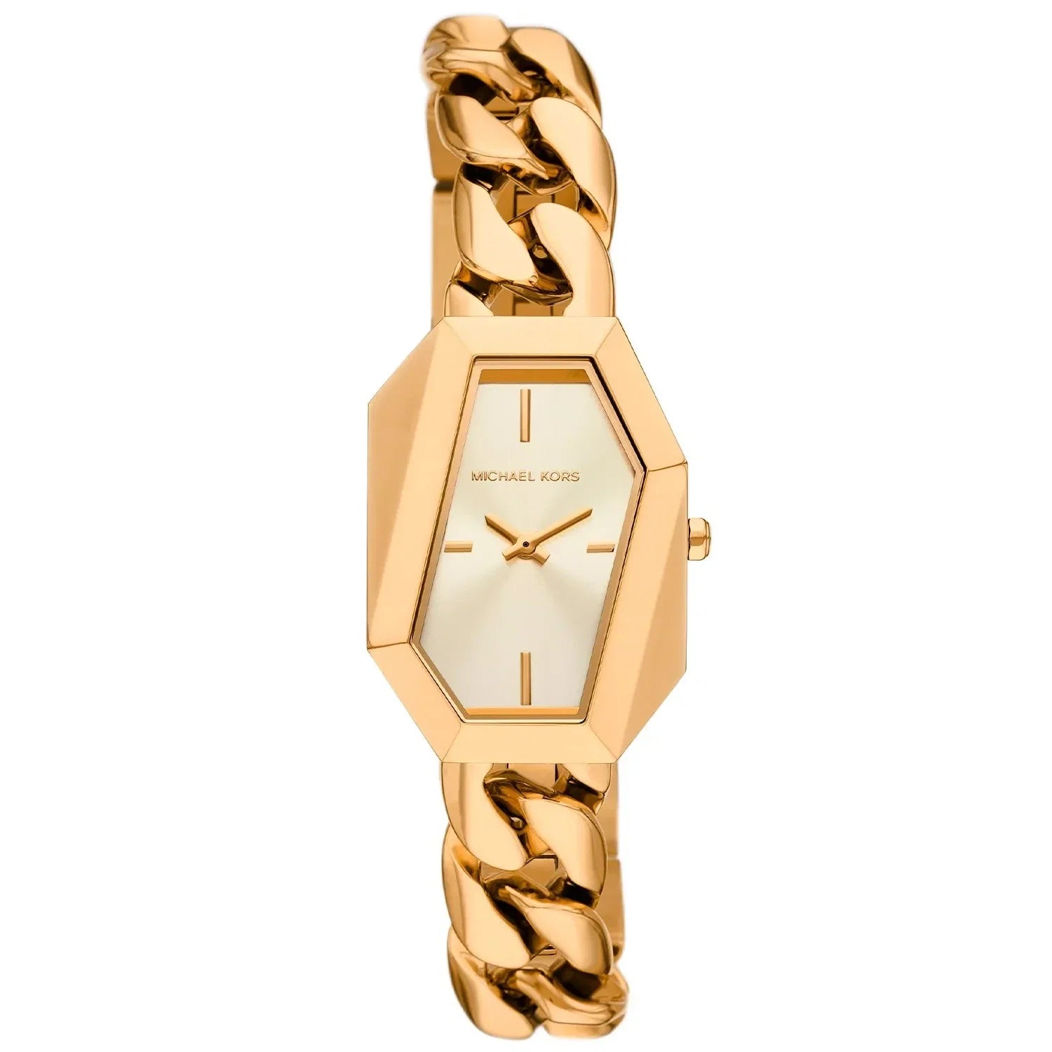 Michael Kors Gia MK4878 Gold-Tone Hexagonal Chain Watch