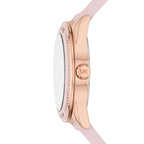 Michael Kors Jessa MK6946 Rose Gold-Tone Pink Dial Pink Rubber Women's Watch