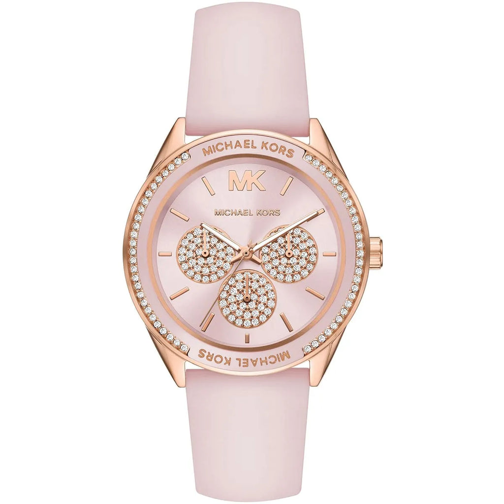 Michael Kors Jessa MK6946 Rose Gold-Tone Pink Dial Pink Rubber Women's Watch