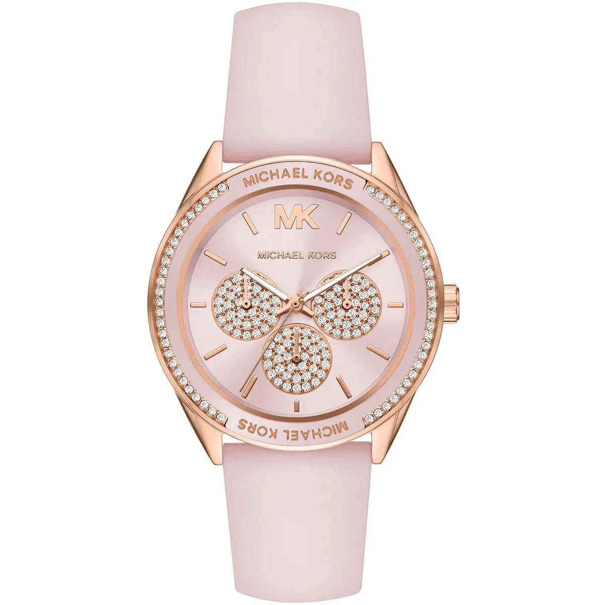 Michael Kors Jessa MK6946 Rose Gold-Tone Pink Dial Pink Rubber Women's Watch