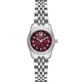 Michael Kors Lexington MK4968 Silver-Tone Watch with Burgundy Dial
