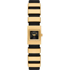 Michael Kors Darrington MK4887 Square Gold Tone Black Leather Women Watch