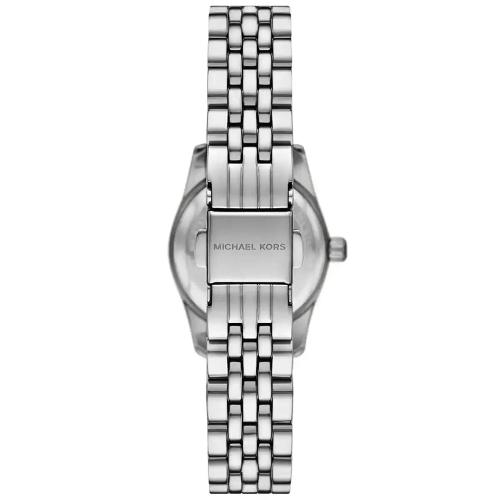 Michael Kors Lexington MK4968 Silver-Tone Watch with Burgundy Dial
