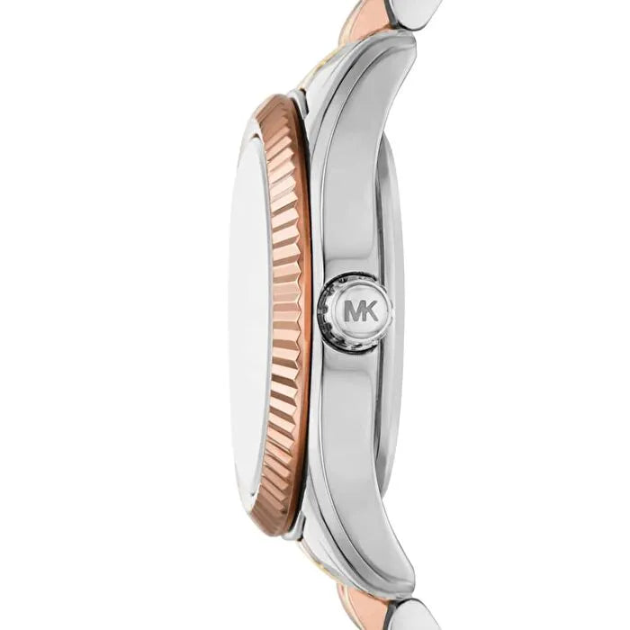 Michael Kors Lexington MK4987 Two-Tone Silver & Rose Gold Crystal Watch