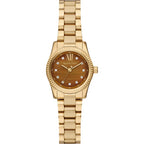 Michael Kors Petite Lexington MK7578 Gold Tone Tiger's Eye Dial Watch