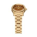 Michael Kors Petite Lexington MK7578 Gold Tone Tiger's Eye Dial Watch