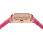 Michael Kors Emery MK2984 Rectangular Rose Gold Tone Pink Leather Women Watch