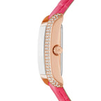 Michael Kors Emery MK2984 Rectangular Rose Gold Tone Pink Leather Women Watch