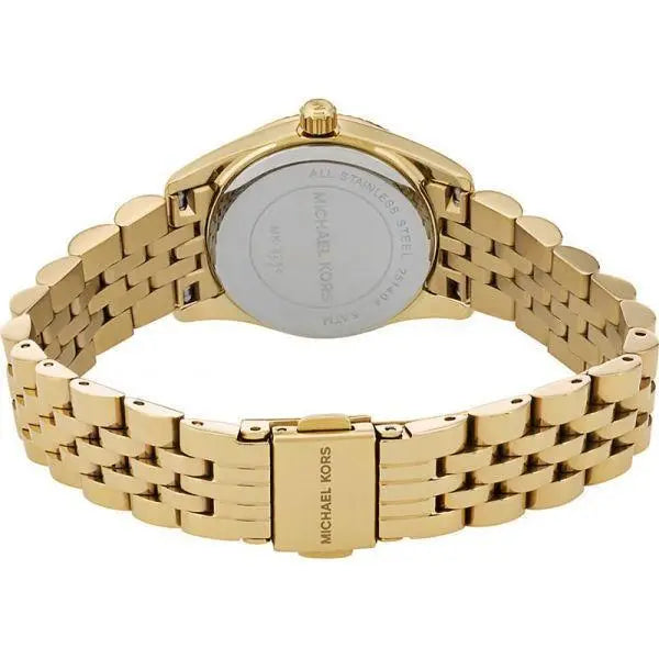 Michael Kors Lexington MK3284 Red Dial Gold-Tone Stainless Steel Women's Watch