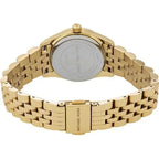 Michael Kors Lexington MK3284 Red Dial Gold-Tone Stainless Steel Women's Watch