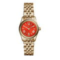 Michael Kors Lexington MK3284 Red Dial Gold-Tone Stainless Steel Women's Watch