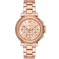 Michael Kors Raquel MK4688 Rose Gold-Tone Chronograph Geometric Case Women's Watch