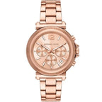 Michael Kors Raquel MK4688 Rose Gold-Tone Chronograph Geometric Case Women's Watch