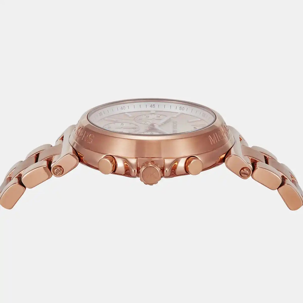 Michael Kors Raquel MK4688 Rose Gold-Tone Chronograph Geometric Case Women's Watch