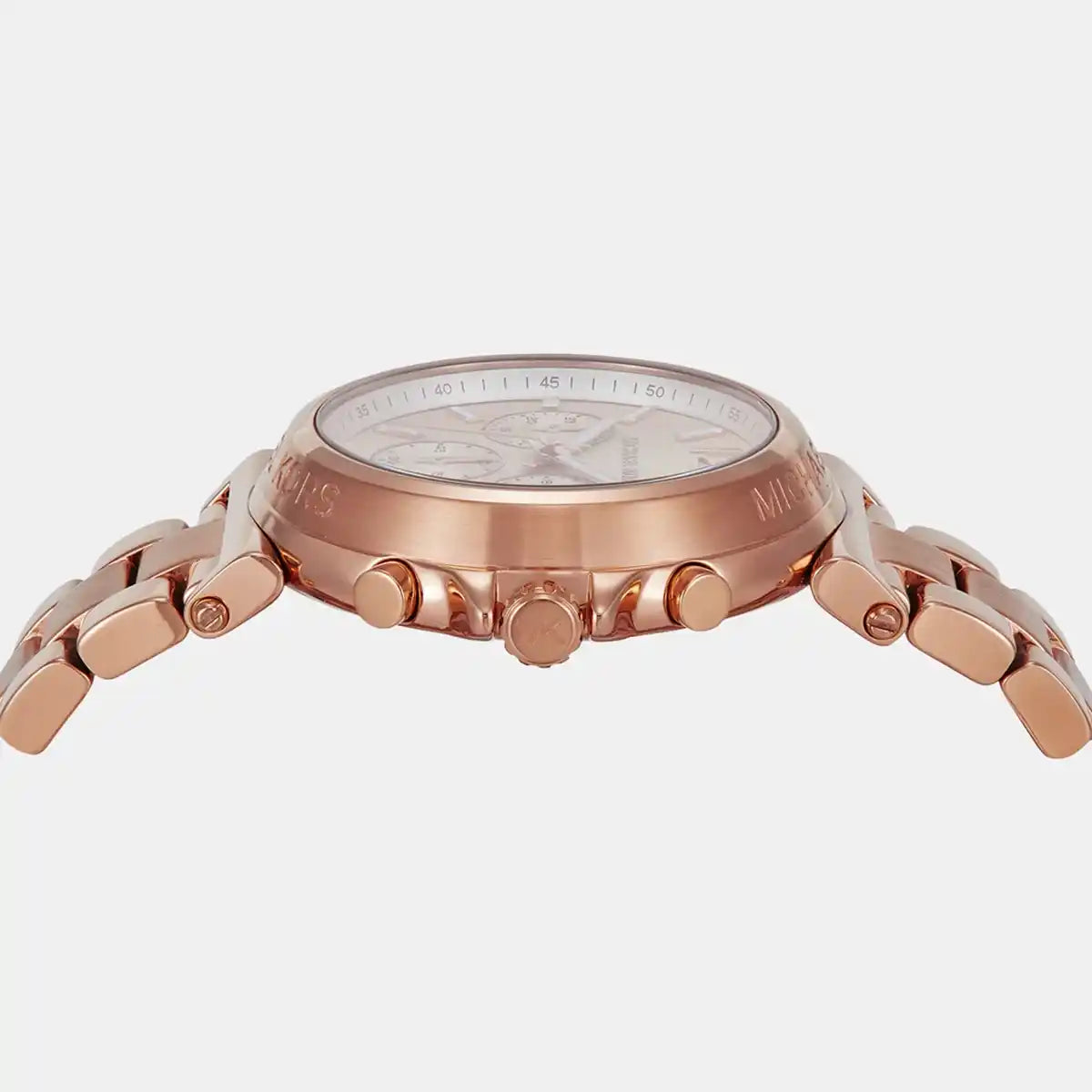 Michael Kors Raquel MK4688 Rose Gold-Tone Chronograph Geometric Case Women's Watch