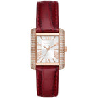 Michael Kors Emery MK4689 White Dial Red Leather Strap Women's Watch